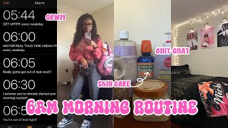 MY REALISTIC 6AM MORNING ROUTINE ⋆˙⟡♡  ootd hygiene grwm chitchat [upl. by Feetal]