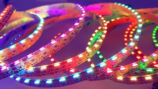 SK6812 020 Individually addressable Sideemitting LED Strips  120LEDsm [upl. by Kcirredal]