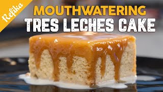 Trileçe recipe A real craze Milky Soft TRES LECHES Cake Turkish Way [upl. by Neelcaj368]