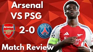 ARSENAL VS PSG MATCH REVIEW  quotIt was a comfortable winquot [upl. by Eatnoled]