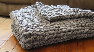 How to Hand Knit a Blanket Throw  Easy Pattern  The Sweetest Journey [upl. by Liban]