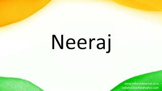 How to correctly pronounce in Hindi quotNeerajquot [upl. by Aihcats856]