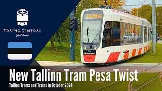 Pesa Twist Tallinn Trams and Trains October 2024 Estonia [upl. by Mcneely]