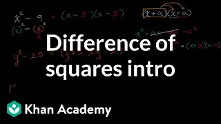 Difference of squares intro  Mathematics II  High School Math  Khan Academy [upl. by Dearborn]