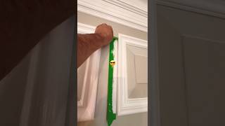 Painting straight lines with green tape Shorts professionalpainter [upl. by Atnauqal]