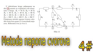 Metoda napona čvorova  Primjer 4 [upl. by Anirdua]