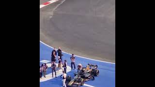 Brad Pitt doing a scene of his movie after qualy at Mexico GP 2024 [upl. by Miran]