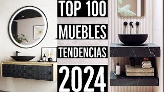 100 MUEBLES para BAÑOS MODERNOS 2024 con LAVABO y ESPEJO  DISEÑOS y DECORACIÓN de INTERIORES [upl. by Judah987]