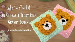 How to Crochet an Adorable Teddy Bear Granny Square Beginner Friendly [upl. by Rusticus]