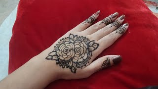 Elegant Mehndi Design  Simple amp Easy  Beautiful Henna 😍 [upl. by Brace]