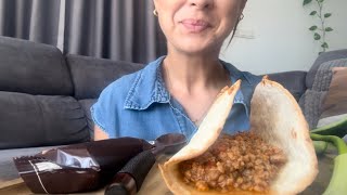 ASMR HANDMADE SPICY TACOS amp SNICKERS ICE CREAM  Eating sounds  No talking  paniasmr [upl. by Godbeare]