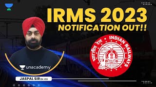 IRMS Notification 2023 out  Know Everything  Jaspal Sir ExIES civilengineering irms [upl. by Yruj]