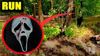 I CAUGHT BLOODY GHOSTFACE HIDING IN A FOREST WHHAT HAPPENS NEXT IS SCARY SCREAM [upl. by Gian486]