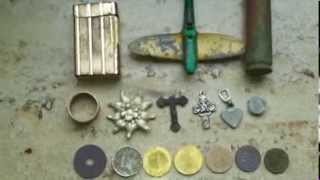 Sondeln am Wegesrand Münzen und Dupont Feuerzeug gefunden Metal Detecting Coins and more Stuff [upl. by Ahsino]