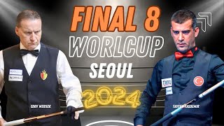 Final 8 Eddy Merckx vs Tayfun Taşdemir at Seoul World Cup 3 Cushion Billiards 2024 [upl. by Vallery]