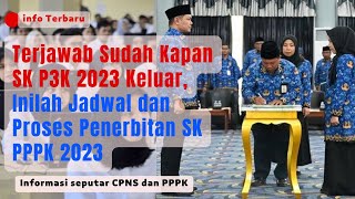 🔴Terjawab Sudah Kapan SK P3K 2023 Keluar Inilah Jadwal dan Proses Penerbitan SK PPPK 2023 [upl. by Inoj]