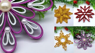 Easy and beautiful flower  Wall Decoration Ideas  Foam sheet flower making [upl. by Enayr]