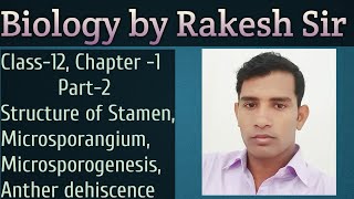 Class 12 Biology Ch 1 Structure of Stamen Microsporangium Microsporogenesis Anther dehiscence [upl. by Essej301]