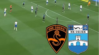 NK Osijek vs HNK Sibenik 12 Vrhunci i ciljevi  Prva HNL 202425 [upl. by Serdna]