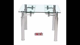 Tornado Extension Drop Leaf Glass Dining Table [upl. by Iormina]