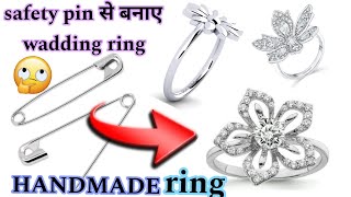 handmade ring ideas diy safety pin ring ideas safety pin se ring kaise banaye diyringhandmade [upl. by Haletta]