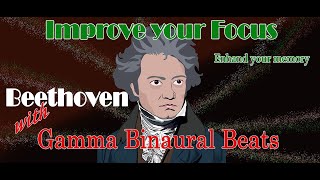 40 Hz Gamma Binaural Beats to Beethovens Moonlight Sonata and his Sonata No 8 Adagio Pathétique [upl. by Ycal]