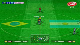 BRASIL VS ARGENTINA  Winning Eleven 11 CDF Liga Chilena Apertura 2008 2K60FPS PS2 [upl. by Nylanna]