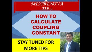 Mestrenova tutorial  Tip 7  How to calculate coupling constant  Chemwonders [upl. by Naehs188]