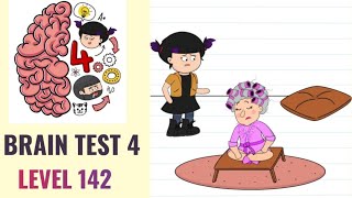 🧠 Brain Test 4 Level 142  Oh no Granny Amy has fallen asleep and will fall down  Walkthrough [upl. by Eerok]