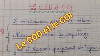 Le complément dobjet direct et indirect le COD et COI [upl. by Aeli]