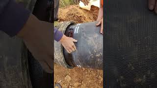 Underground drainage pipe glue bonding connection process [upl. by Qidas]