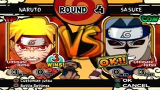 Naruto Ultimate Ninja 4 Shippuden HD Naruto Fox Vs Cs2 Sasuke [upl. by Rhpotsirhc193]