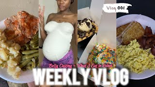 WEEKLY VLOG  MY WATER BROKE BABY BELLY CASTING  WHAT I EAT IN 24HRS WHILE PREGNANT ft Micomlan [upl. by Anwadal]