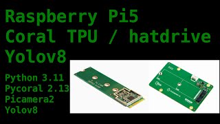 Raspberry Pi 5 Ep06  Coral TPU  hatdrive  Yolov8  Python 311 [upl. by Doraj]