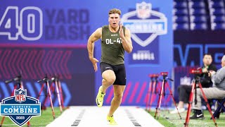 Defensive Linemen Run the 40Yard Dash at 2023 NFL Combine Nolan Smith Runs 439 Officially [upl. by Nannaihr]