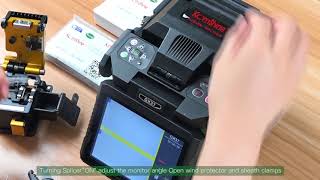 How to use splicing machineComo se usa fusionadora Komshine GX37 [upl. by Vocaay]