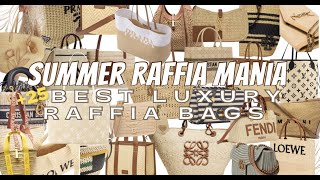 Best Luxury Raffia Summer Bags  Luxury Beach Bags Luxury Straw Bags Louis Vuitton  Dior  YSL [upl. by Justino866]