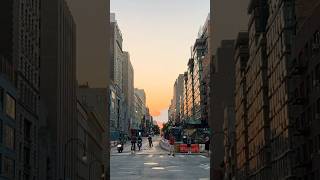 Manhattanhenge ☀️ sunset manhattanhenge manhattanskyline nyc [upl. by Eirrot405]