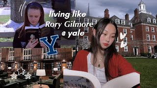 yale student lives like rory gilmore for a day 🧸☕️🍂  study vlog good food reading [upl. by Ettezil]