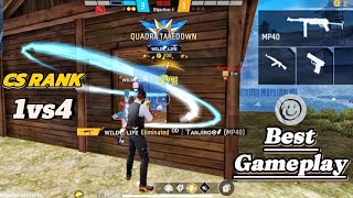 1VS4 CS RANK BEST GAMEPLAY😱 GARENA FREE FIRE🔥  SV SACHIN GAMER [upl. by Snapp761]