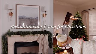 decorating our home for christmas  holiday decor ideas amp home reset [upl. by Cannon]