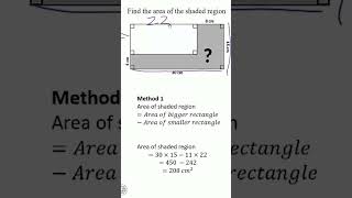 Find the area of the shaded region of the rectangle [upl. by Gardell441]