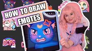 How to Draw EMOTES for Twitch using PROCREATE [upl. by Leede675]