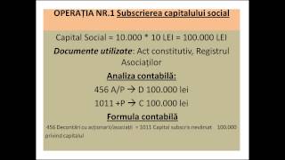 Curs gratuit de Contabilitate  Aplicatie Constituirea Capitalului Social [upl. by Rohpotsirhc]