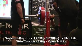 Tom Cencich at 2013 USAPL Bench Press Nationals [upl. by Rausch]