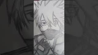 Kakashi hatake sketch ll 🤗😘 ll shorts anime sketch art naruto artandcraft [upl. by Gloriane]