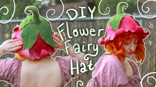 🌷 Making the Flower Fairy Hat of My DREAMS Out of Craft Felt  Fairycore DIY Cosplay Project 🧚‍♀️ [upl. by Aiem865]