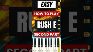 Rush E On Piano  Simple And Easy Piano Tutorial shorts [upl. by Vladimar]