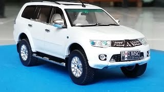 Custom Pajero Sport 2014 White Diecast Car Vitesse 143 [upl. by Hayyikaz]