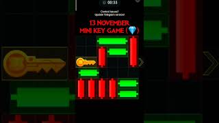 13 November hamster combat mini key mini game puzzle gaming key level [upl. by Anippesuig]